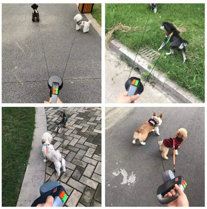 Double Dog Retractable Leash