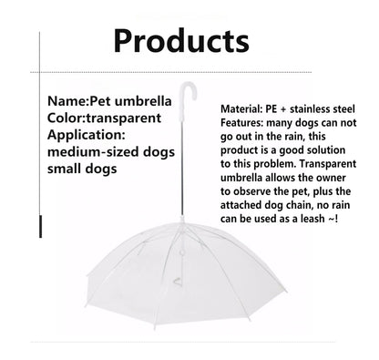 Rainproof & Snowproof Pet Umbrella Leash