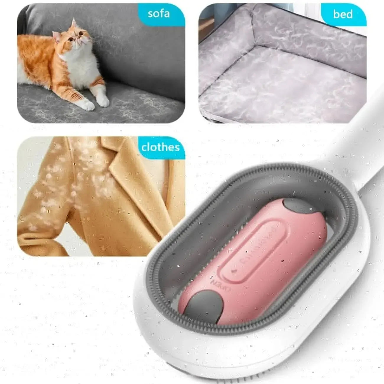 Grooming Brush with Water Tank