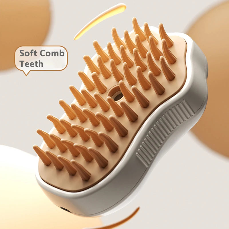 3-in-1 Steamy Pet Grooming Brush