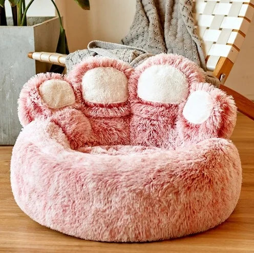 Winter Warm Bear Paw Pet Bed