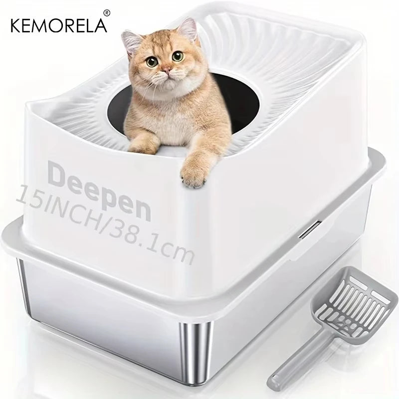 Extra Large Stainless Steel Cat Litter Box