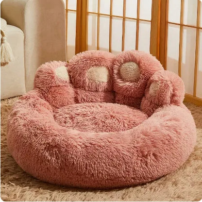 Winter Warm Bear Paw Pet Bed