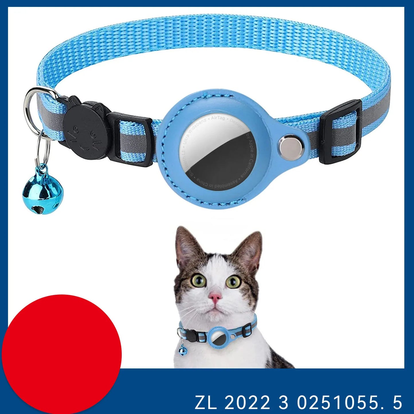 Pet GPS Collar with Airtag Holder