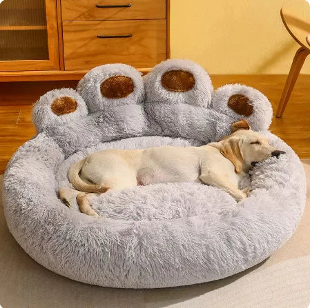 Winter Warm Bear Paw Pet Bed