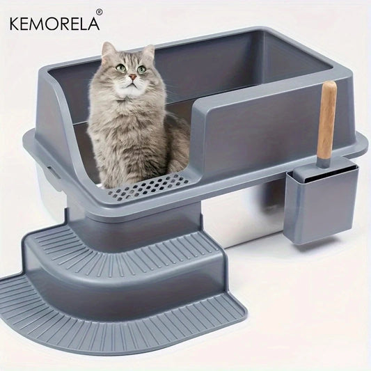 Extra Large Stainless Steel Cat Litter Box