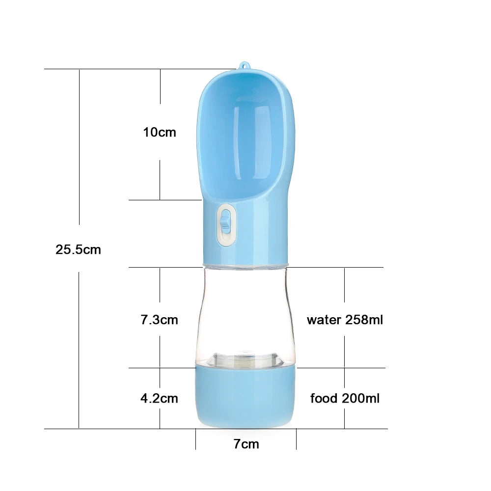 Portable Dog Water Bottle & Food Container