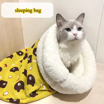 Warm Fluffy Cat Sleeping Bag