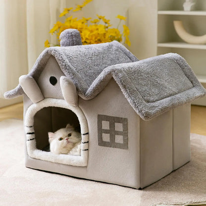 Portable Cat Nest House with Ball Toy