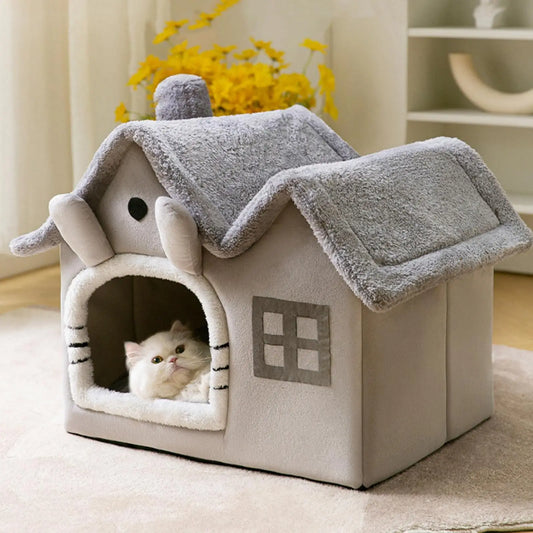 Portable Cat Nest House with Ball Toy