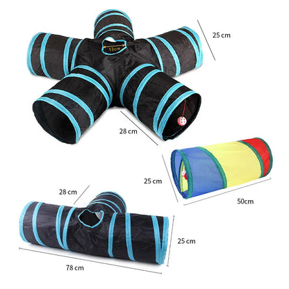 Foldable Cat Tunnel Toy