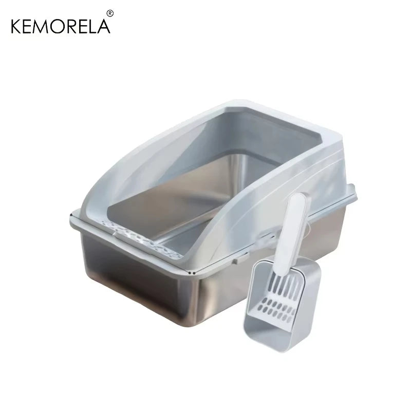 Extra Large Stainless Steel Cat Litter Box