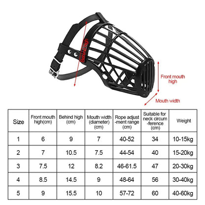Soft Plastic & Leather Dog Muzzle