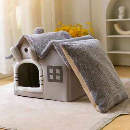 Portable Cat Nest House with Ball Toy