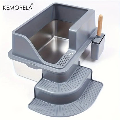 Extra Large Stainless Steel Cat Litter Box