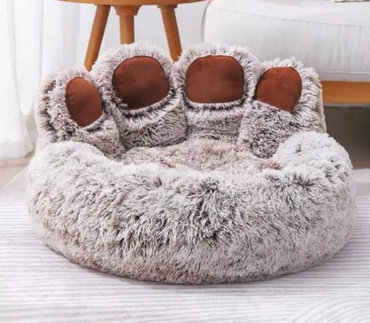 Winter Warm Bear Paw Pet Bed