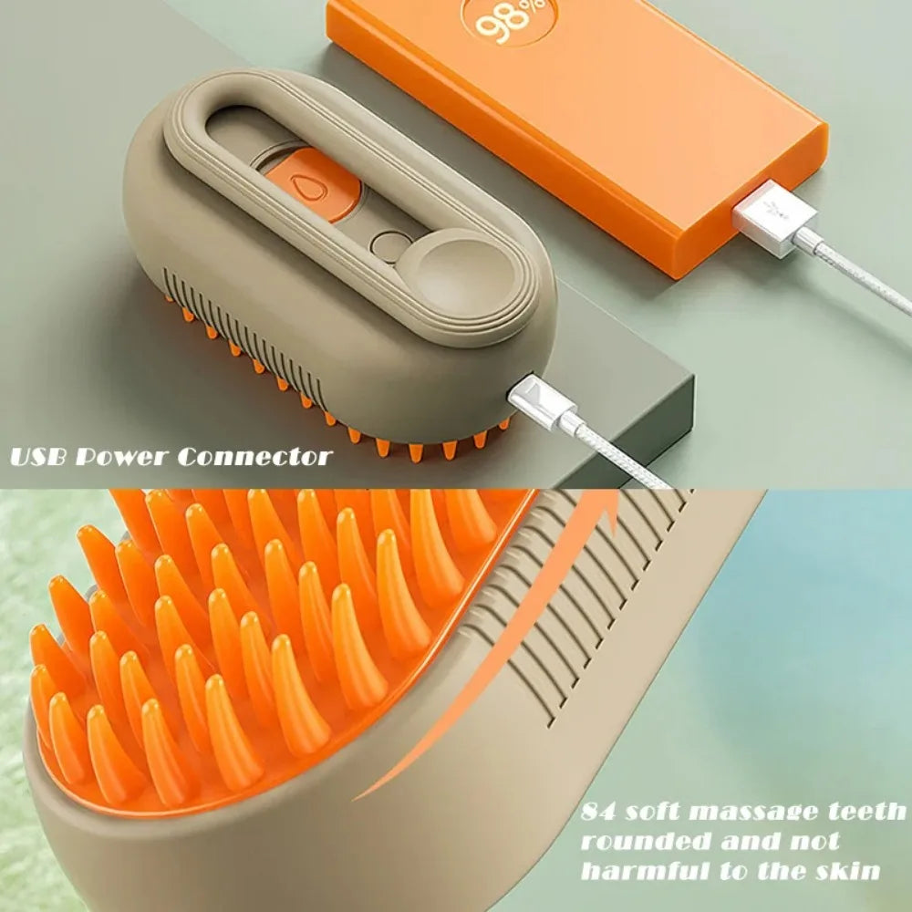 3-in-1 Cat & Dog Steamy Brush