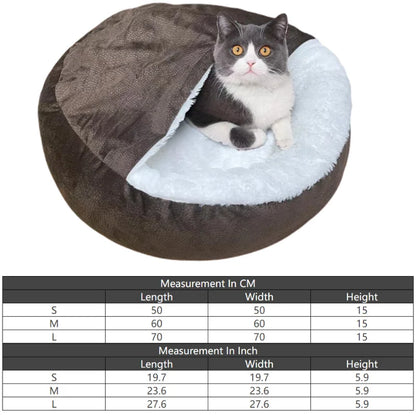 Orthopedic Dog Bed with Hooded Blanket