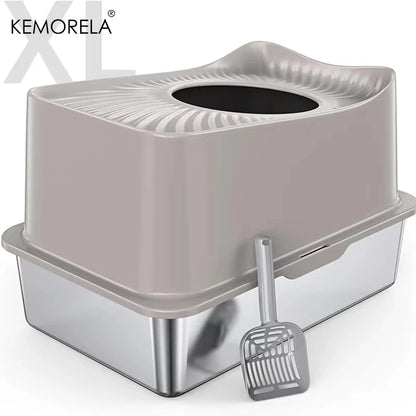 Extra Large Stainless Steel Cat Litter Box