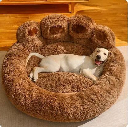 Winter Warm Bear Paw Pet Bed