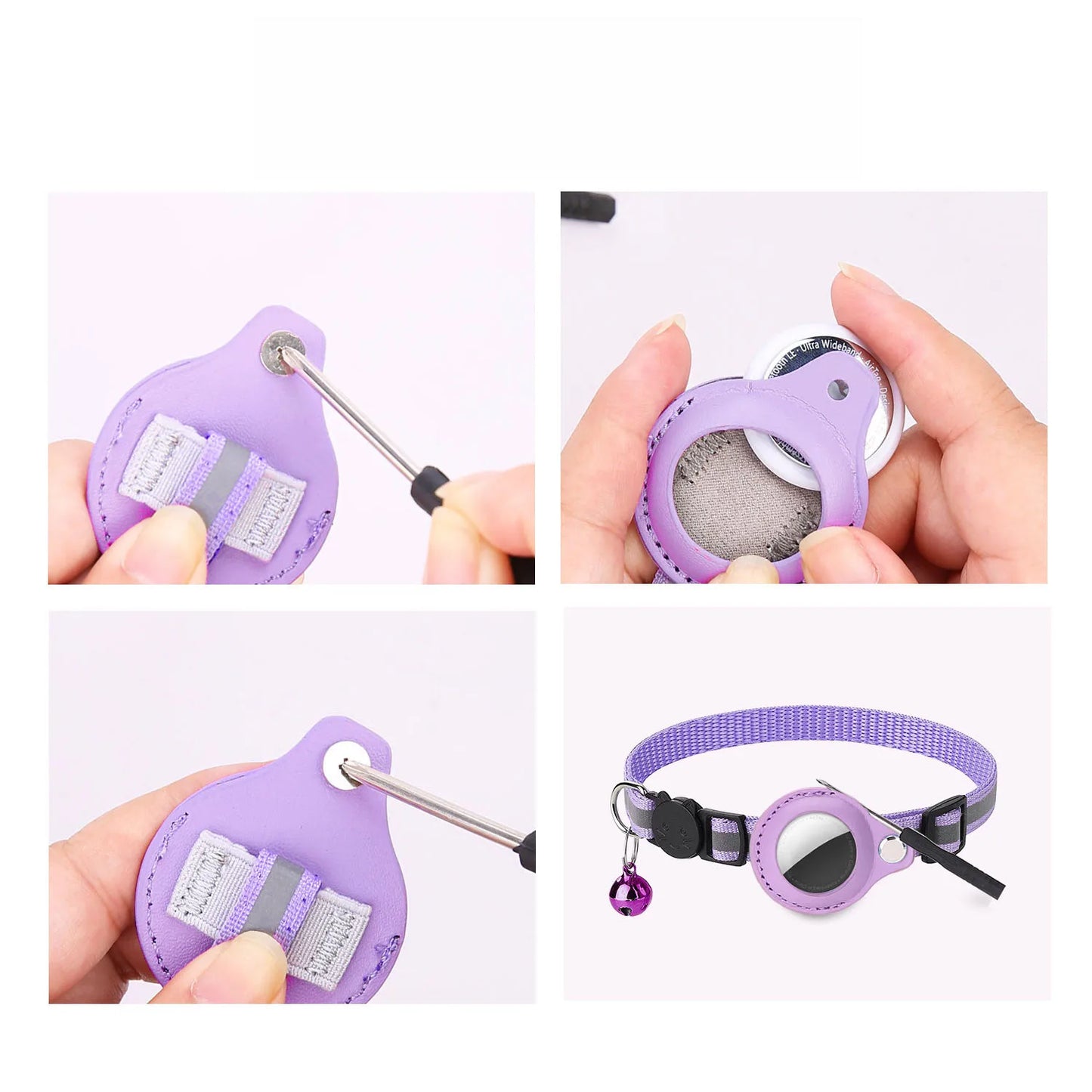 Pet GPS Collar with Airtag Holder