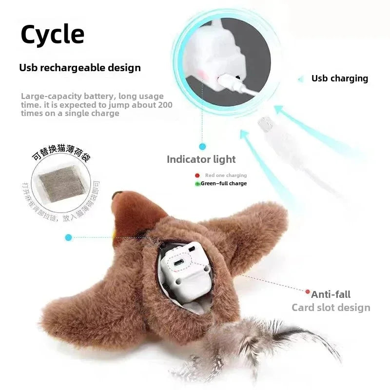 Interactive Catnip Electric Bird Toy