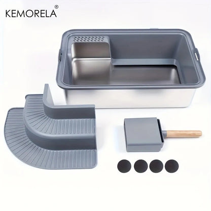Extra Large Stainless Steel Cat Litter Box