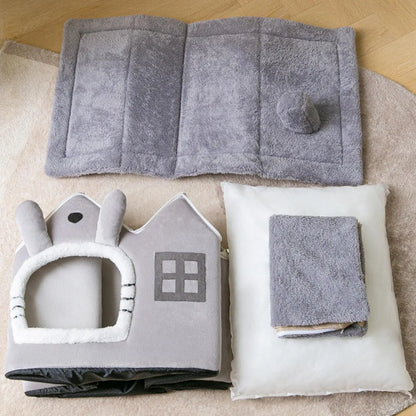 Portable Cat Nest House with Ball Toy