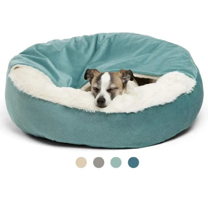 Orthopedic Dog Bed with Hooded Blanket