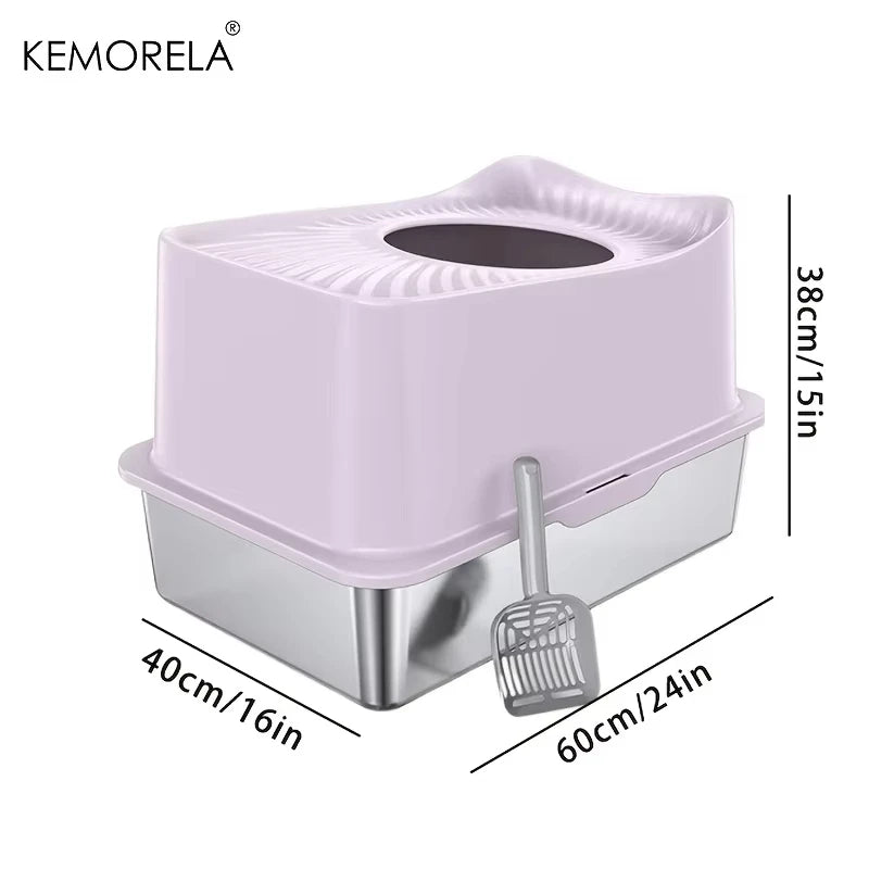 Extra Large Stainless Steel Cat Litter Box